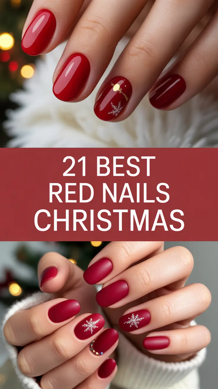 Best Red Nails Christmas 2025 – Classy, Trendy & Sparkly Holiday Designs