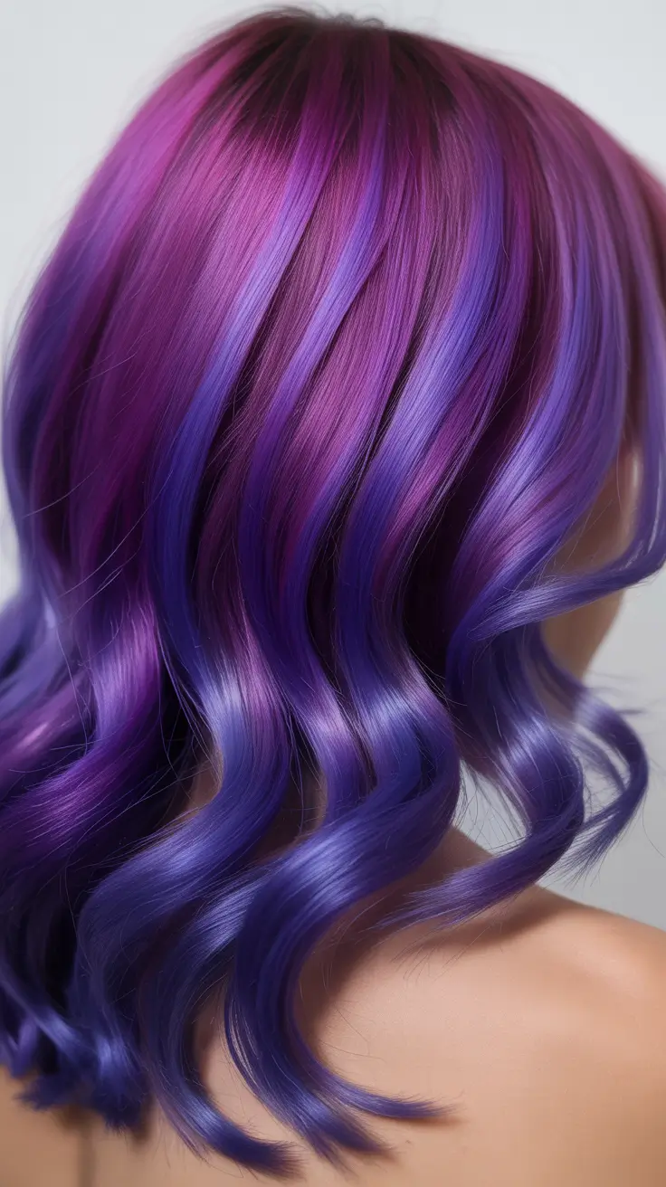 Rich Purple Hair Color 2026 Velvet Plum Waves