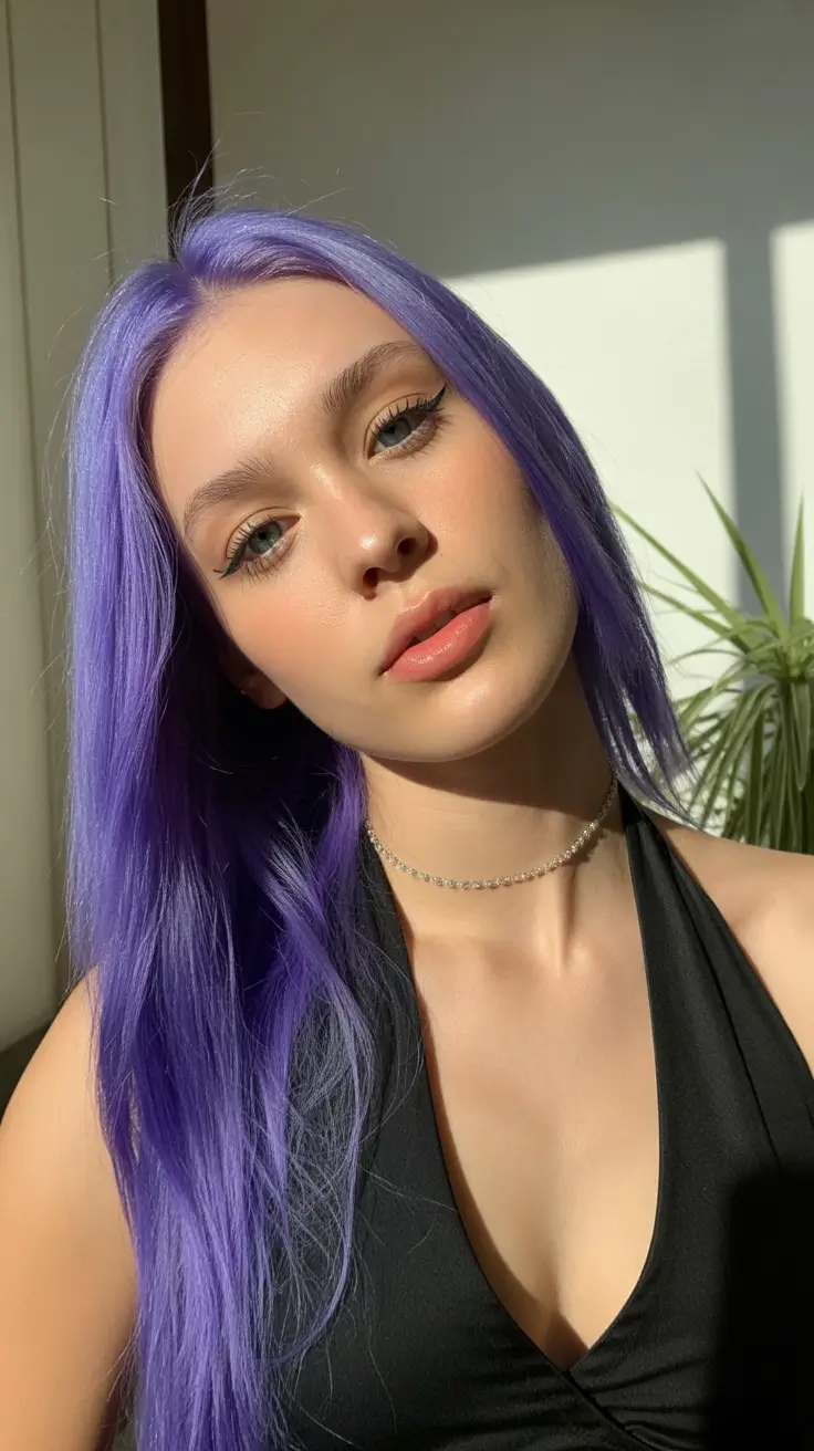 Rich Purple Hair Color 2026 Sunlit Lilac Glow