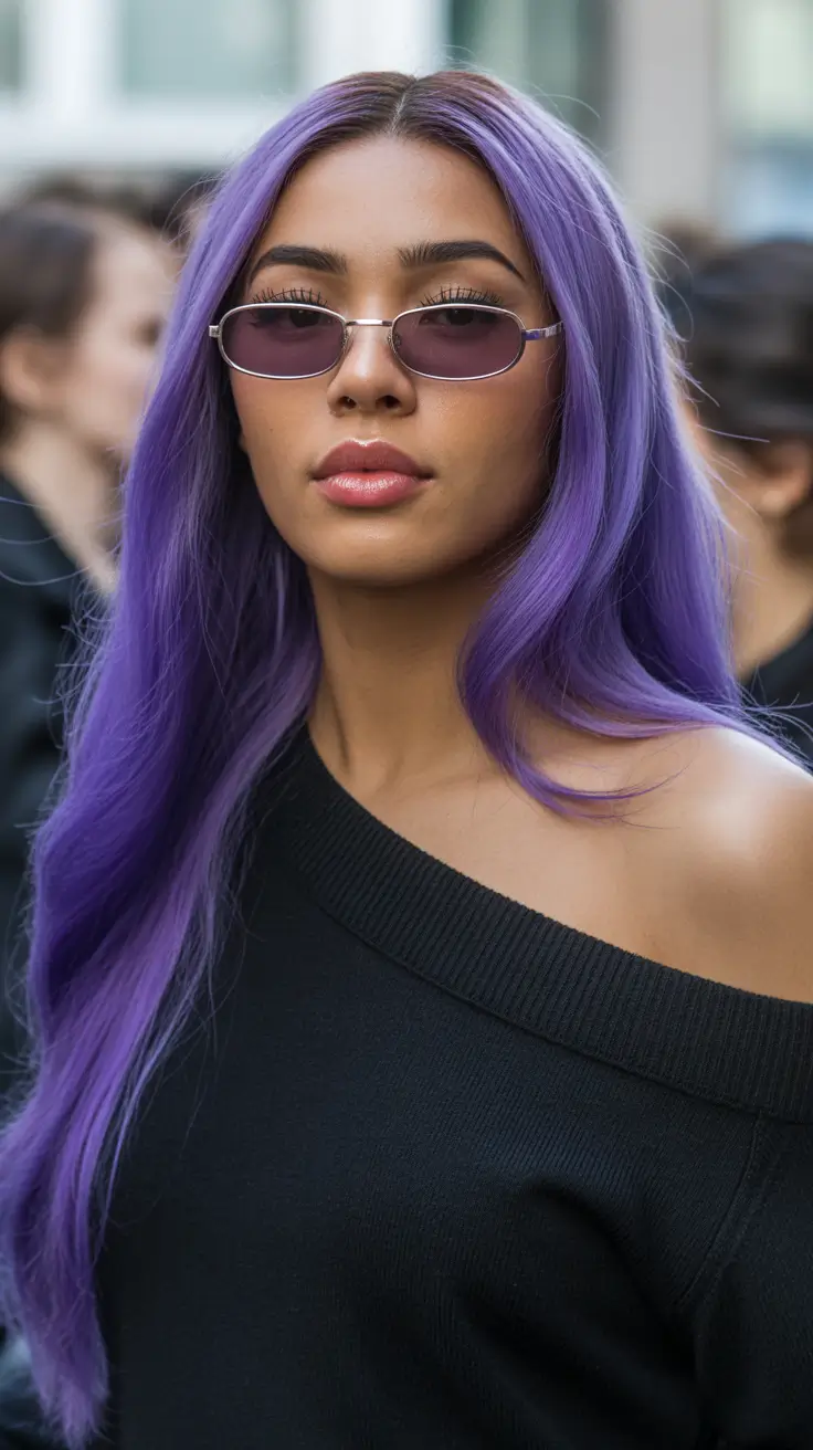 Rich Purple Hair Color 2026 Urban Violet Streetstyle