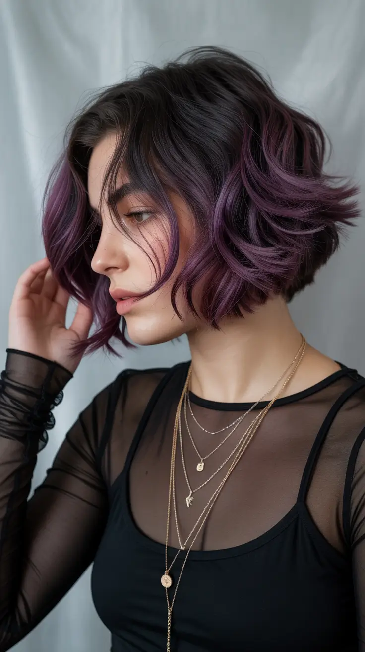 Rich Purple Hair Color 2026 Textured Violet Bob
