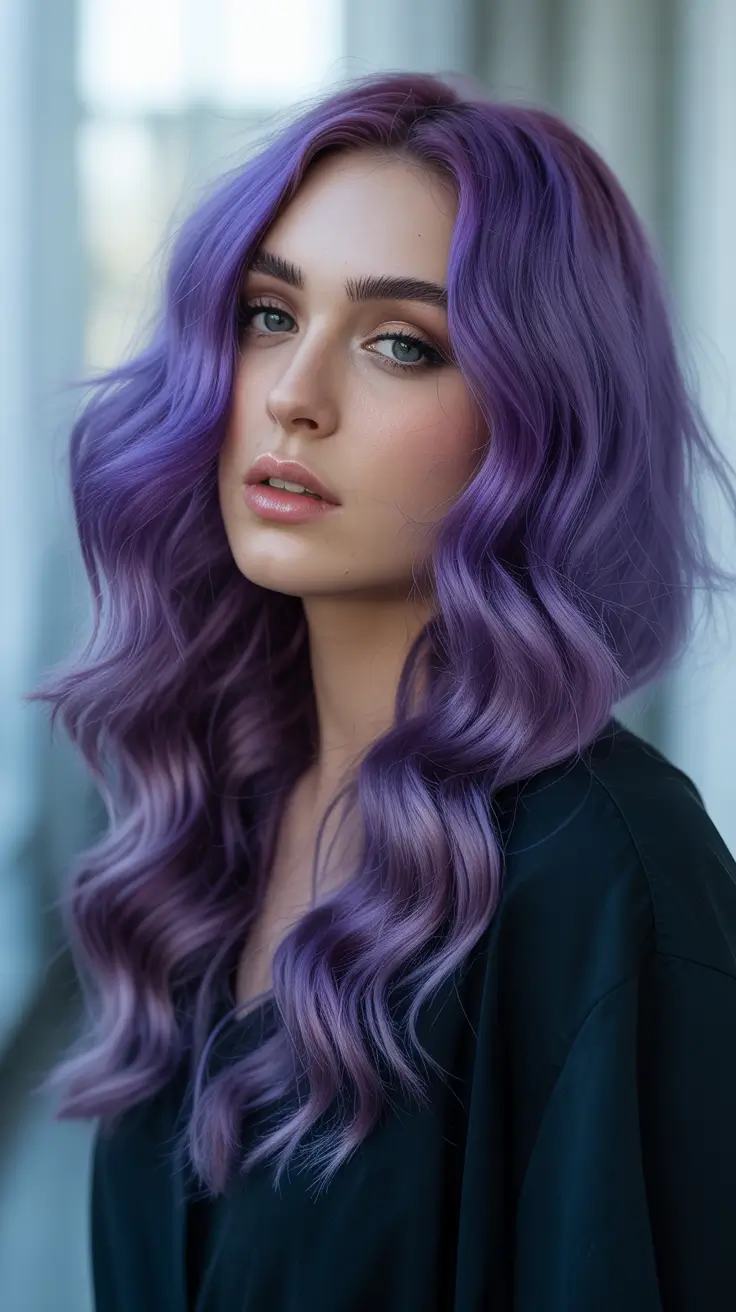 Rich Purple Hair Color 2026 Deep Violet Cascade