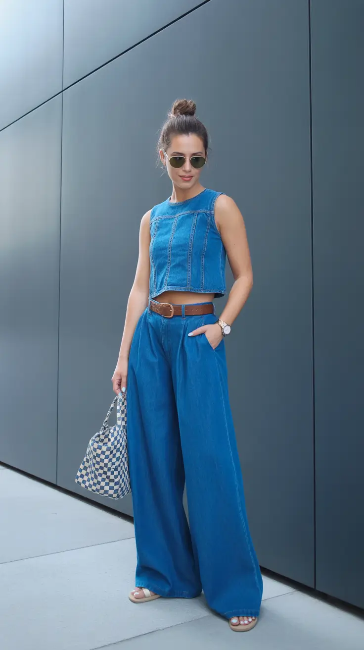 Stylish brunch outfits 2026 - All-Denim Cool Girl Moment