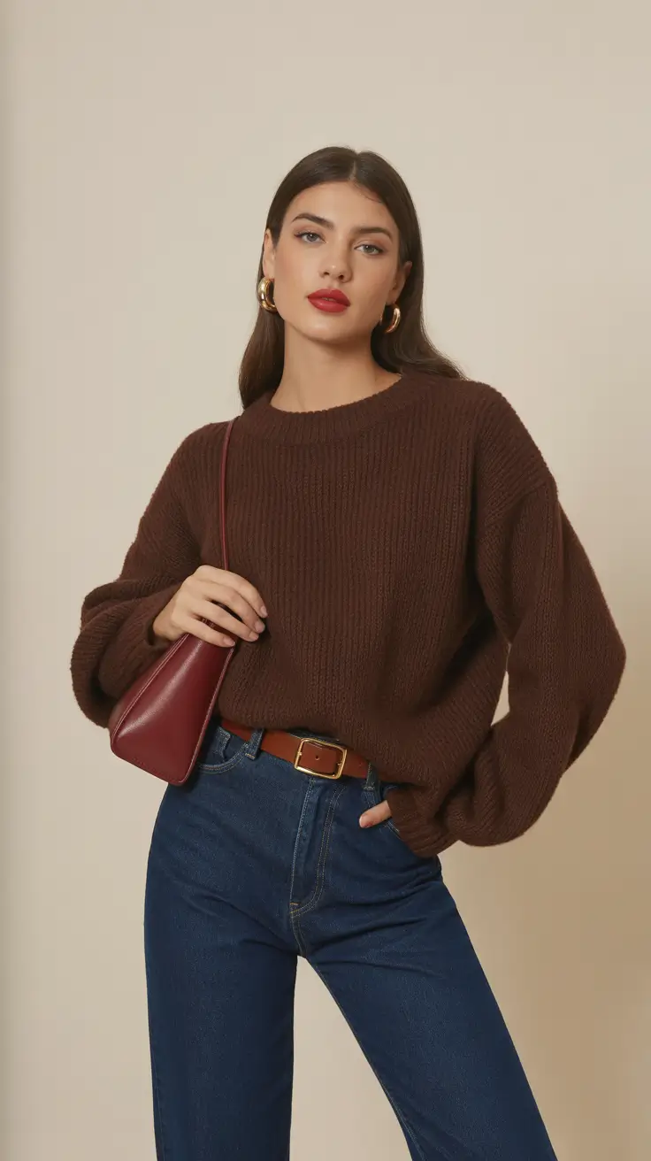 Stylish mom outfits 2026 Warm Cocoa Simplicity