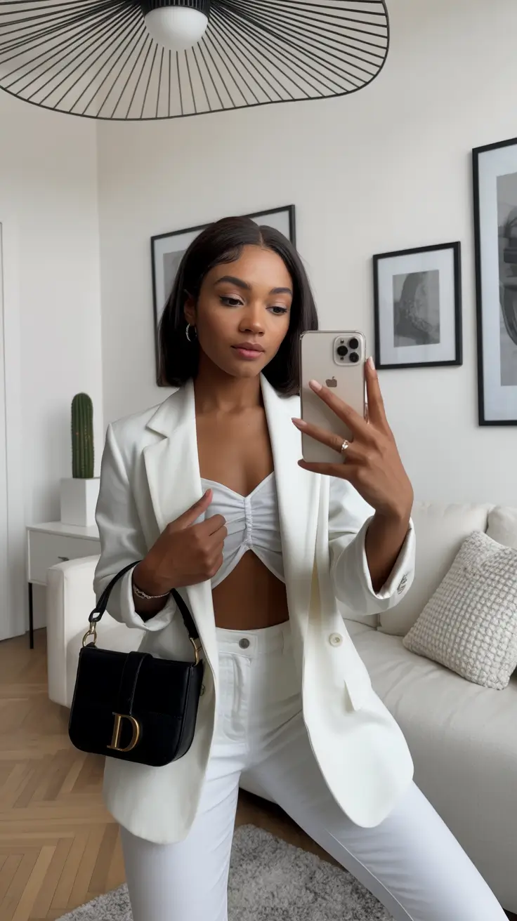 outfits for black women summer White with a Modern Twist