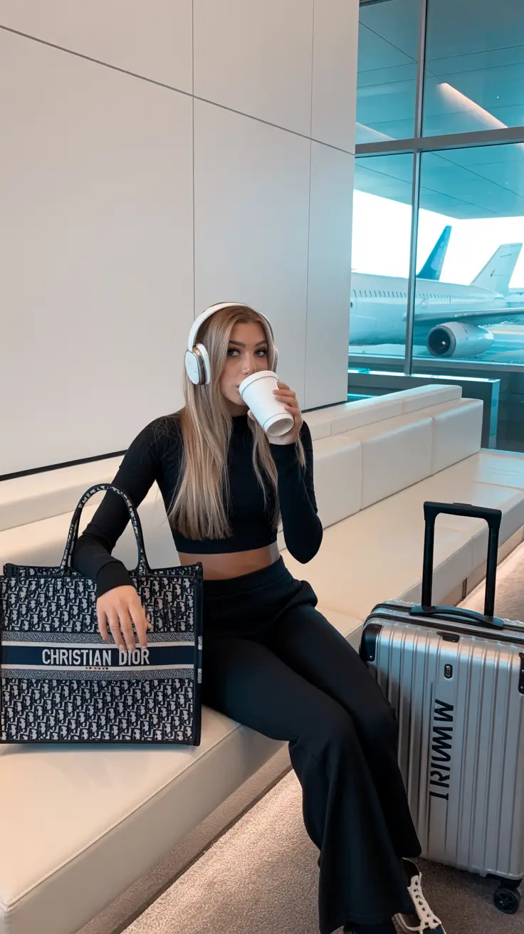 travel outfits for women 2026 Jetset Noir Comfort