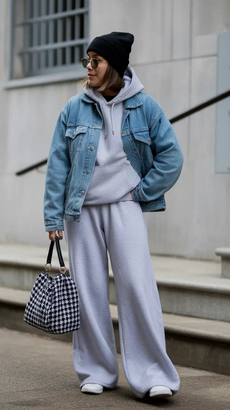 travel outfits for women 2026 Cozy Denim Transit