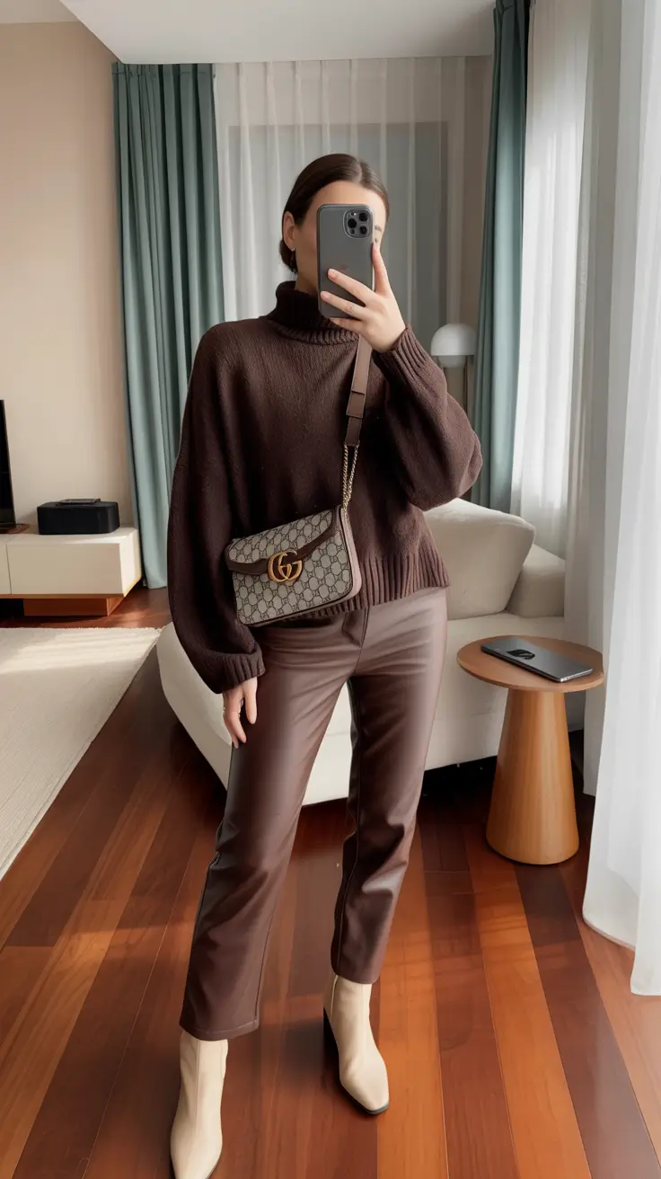 Trendy cute outfits 2026 Chocolate Luxe Layers