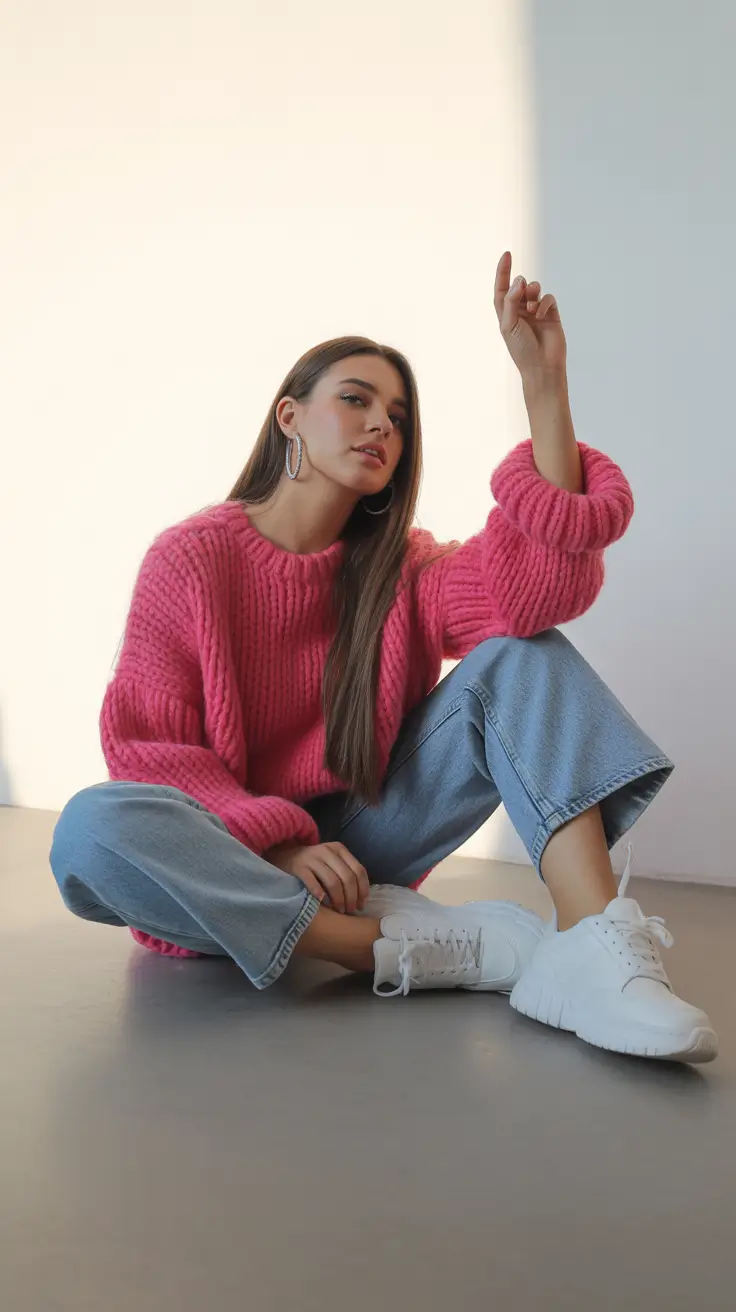 Trendy winter outfits 2026 Bubblegum Street Glow