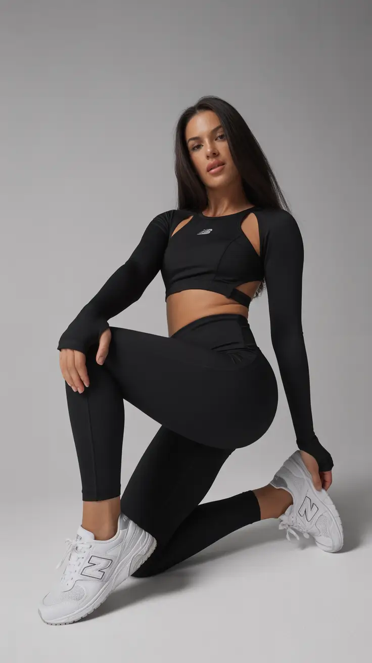 Trendy Women Workout Outfits 2026 Midnight Cutout