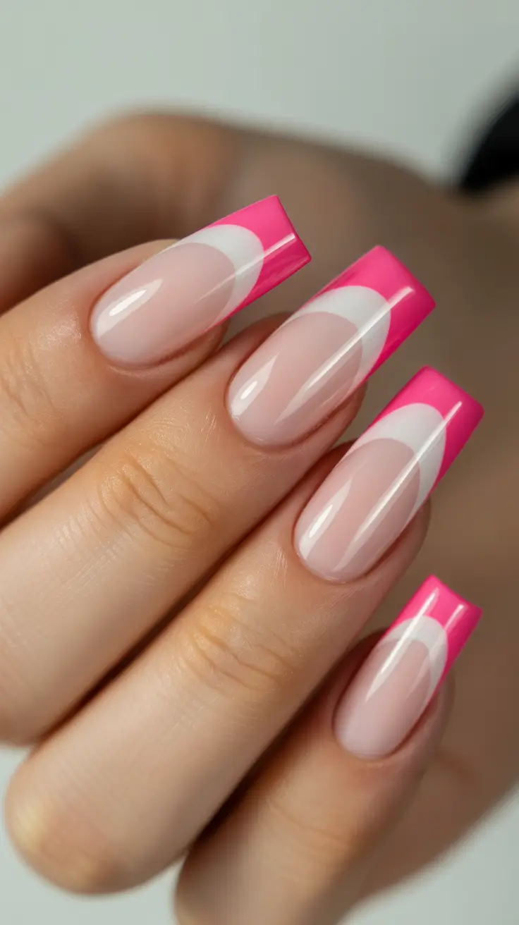 Winter Nails December 2025 Design Ideas Candy Pink Contour
