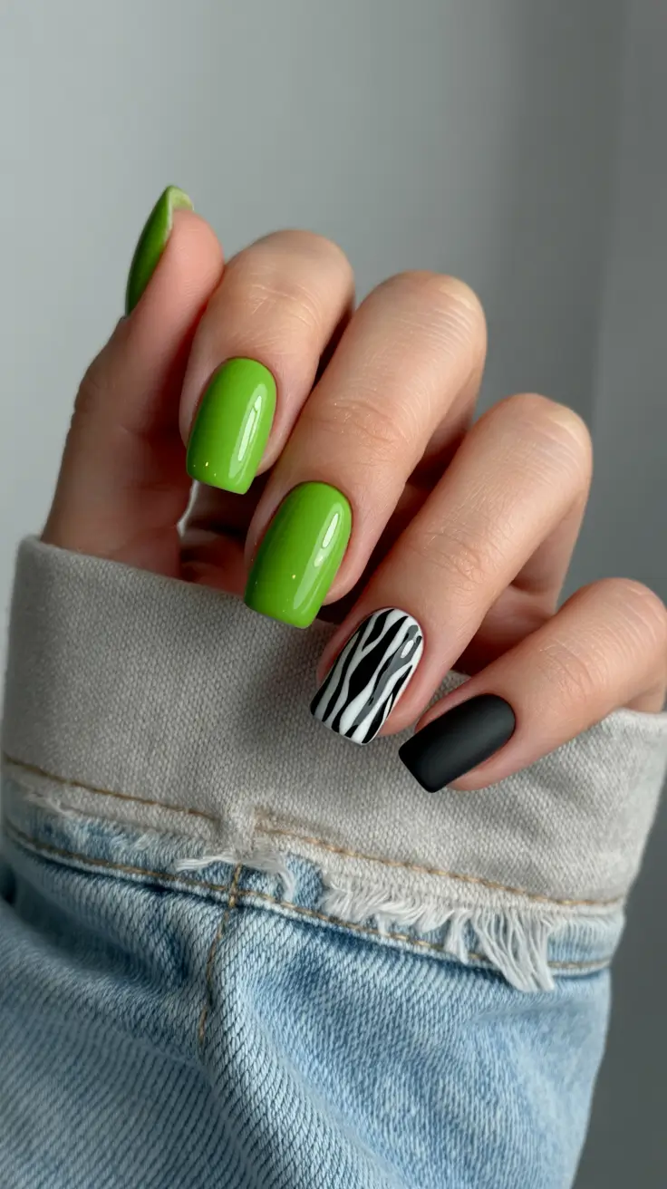 Winter Nails December 2025 Design Ideas Green Energy Pop