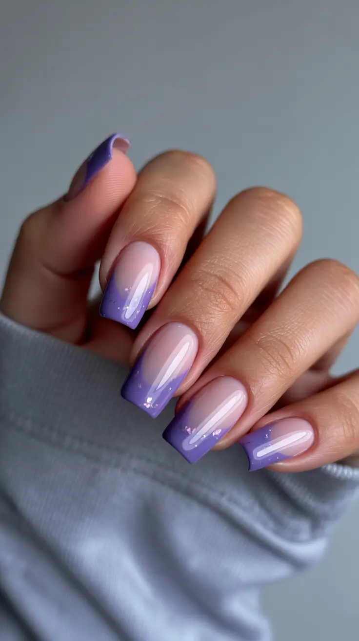 Winter Nails December 2025 Design Ideas Lavender Ombre Twilight