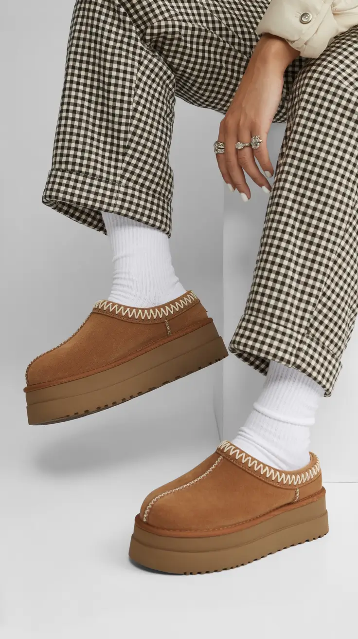 Winter Ugg outfits 2026 Playful Plaids and Elevated Warmth