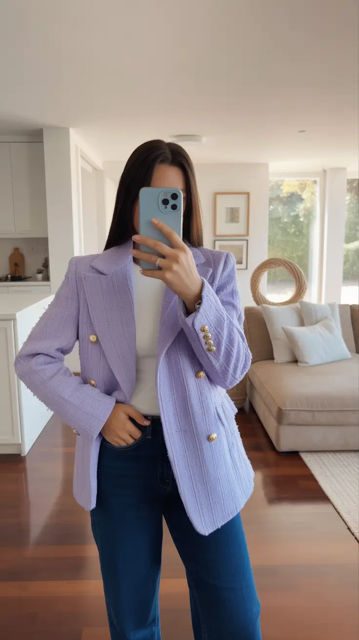 women trendy outfits 2026 Soft Lavender Dreams