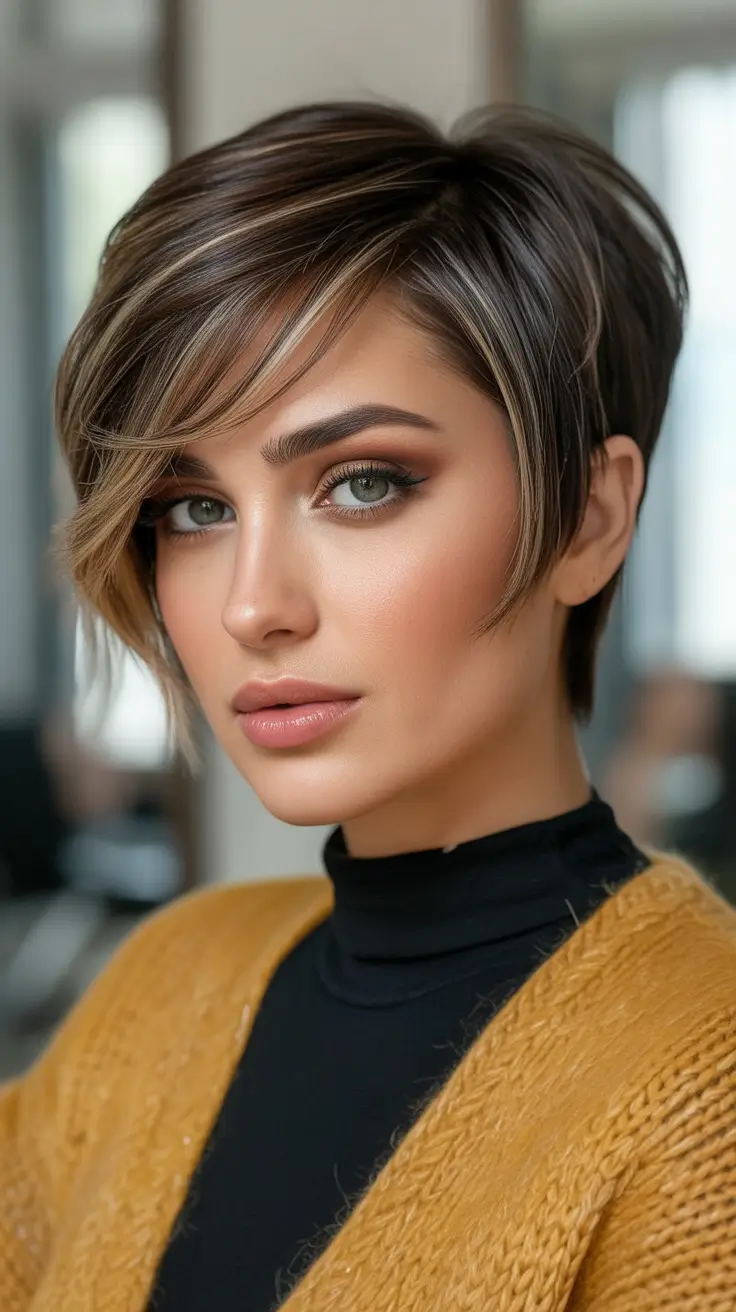 Best asymmetrical pixie haircuts 2026 Golden Hour Glow