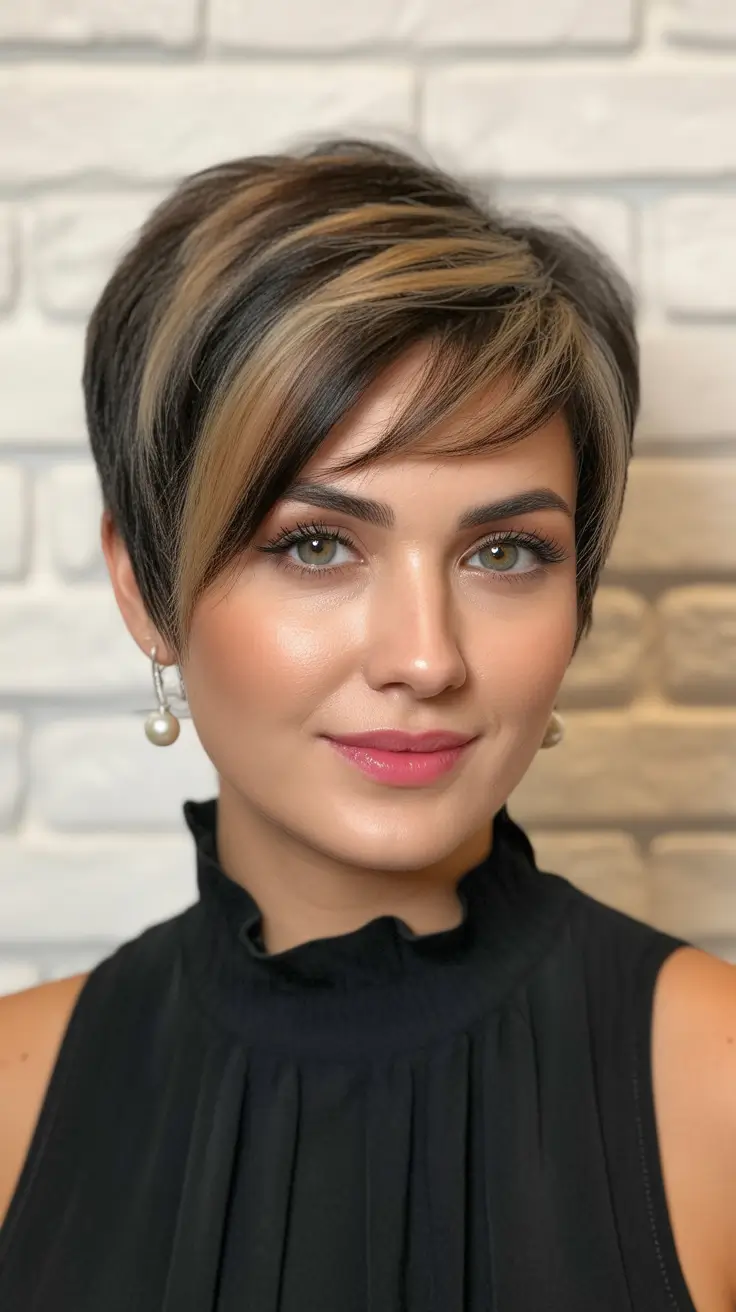 Best asymmetrical pixie haircuts 2026 Golden Streak Sophistication