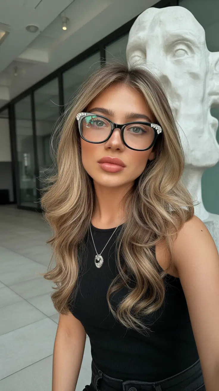 Best haircut ideas 2026 Soft Glam Layers With Contour Blonde