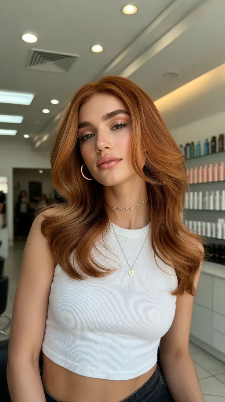 Best haircut ideas 2026 Copper Waves With Modern Volume