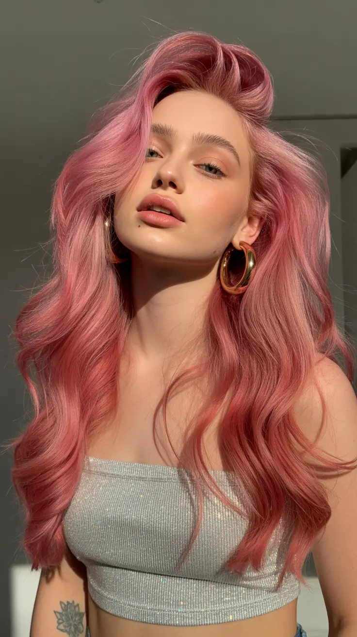 Best haircut ideas 2026 Rosy Fantasy Waves With Voluminous Lift