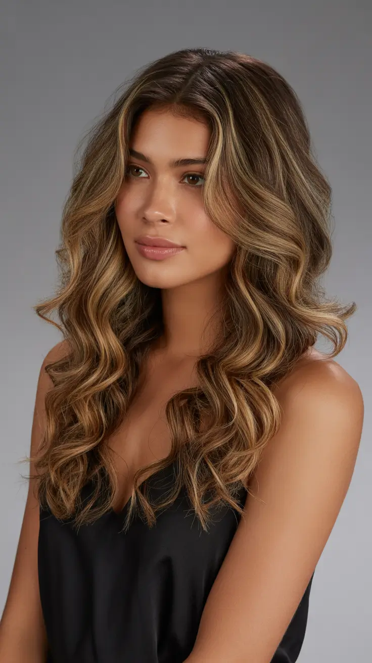 Best haircut ideas 2026 Golden Curls With Contour-Light Highlights