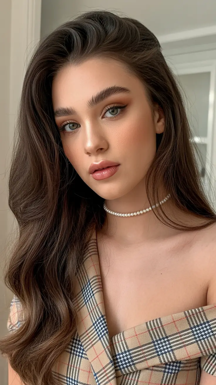 Best haircut ideas 2026 Deep Mocha Waves With Soft Luxe Volume