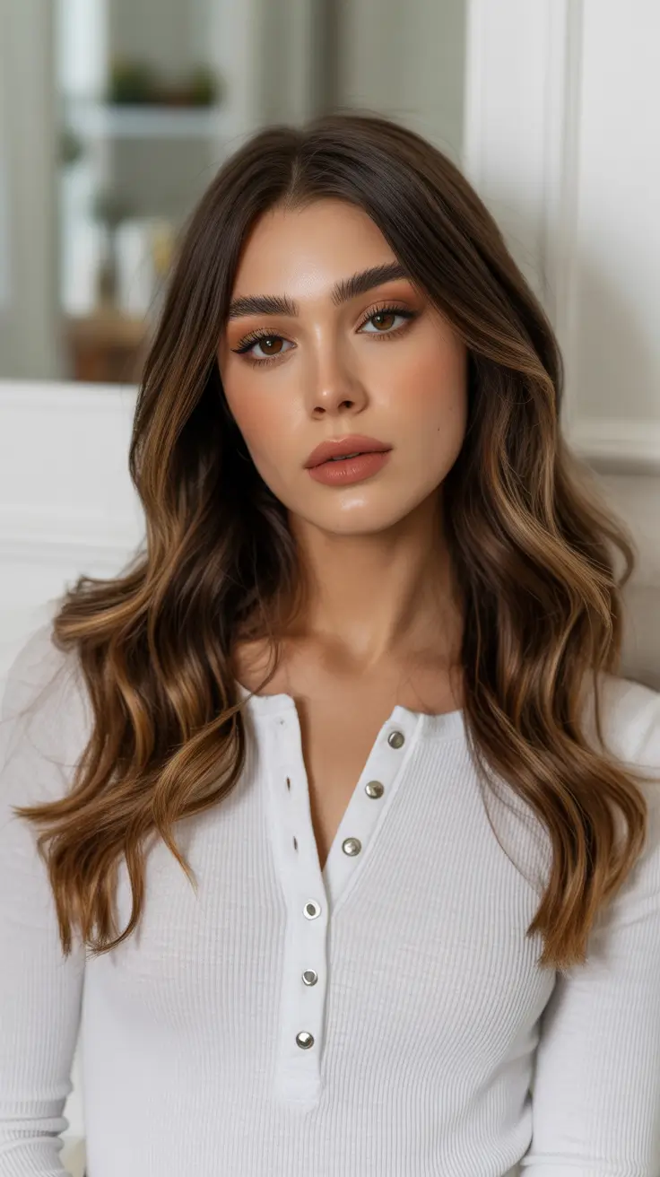 Best haircut ideas 2026 Soft Caramel Waves With Natural Lift