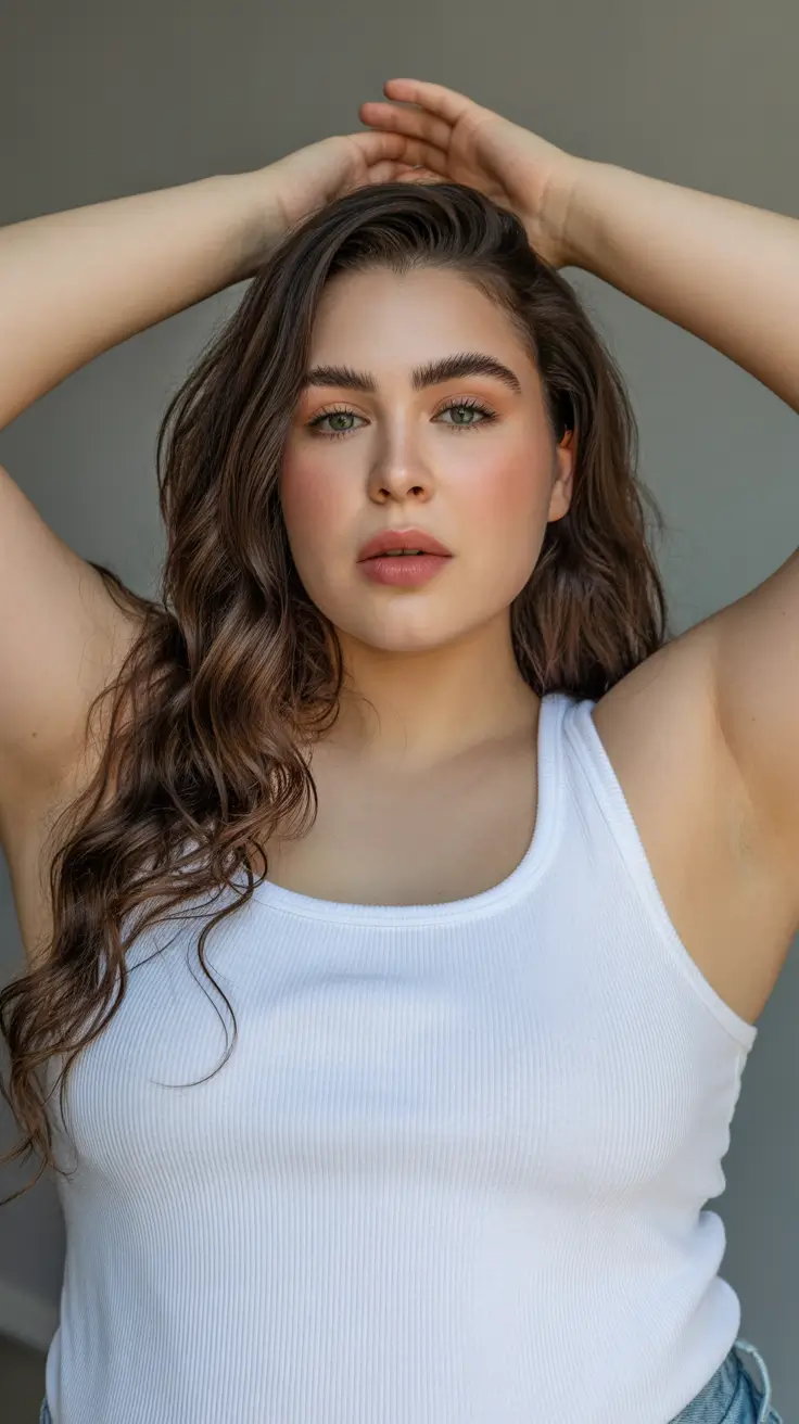 haircuts for chubby faces long hair Soft Long Waves with Natural Volume