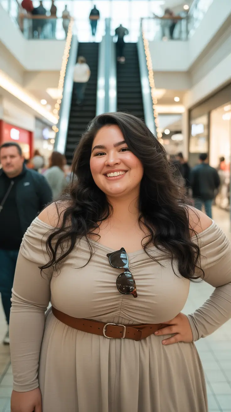 haircuts for chubby faces long hair Long Soft Layers with Center Part