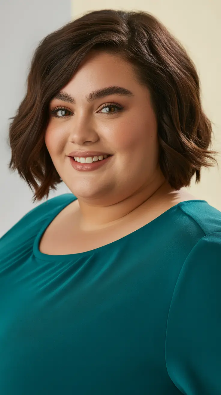 haircuts for chubby faces thin hair Side-Swept Bob for Fine Hair