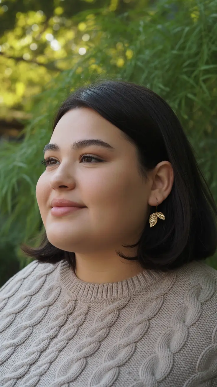 haircuts for chubby faces girl Classic Medium Bob with Soft Ends