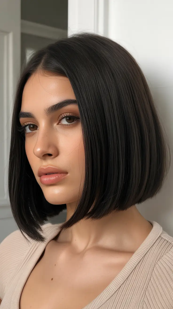 short haircuts for women 2026 Sharp Bob for Straight Hair Confidence