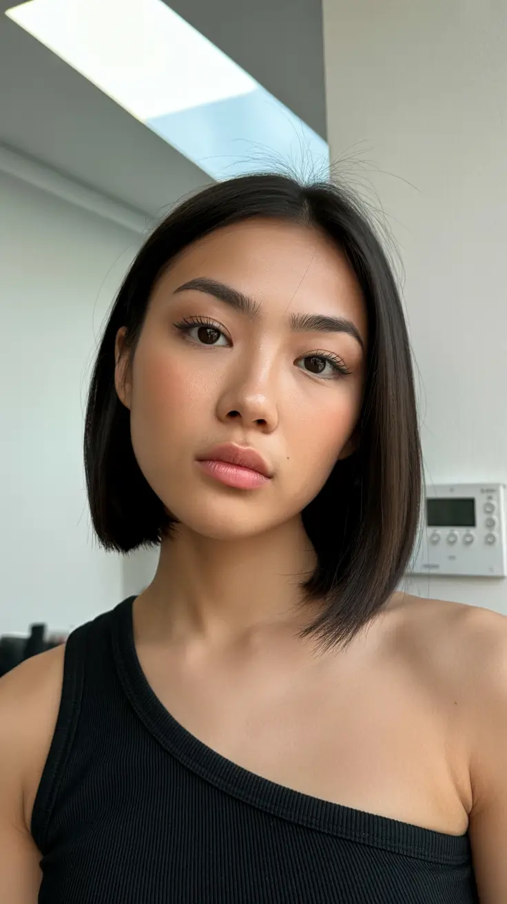 short haircuts for women 2026 Minimalist Straight Bob for a Sleek Statement