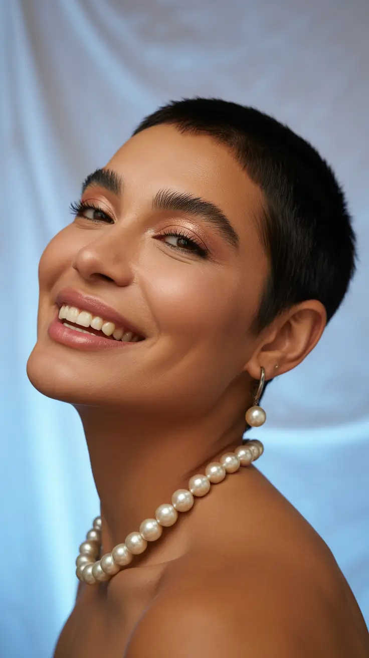 Best short hairstyles 2026 Ultra-Short Natural Pixie Glow