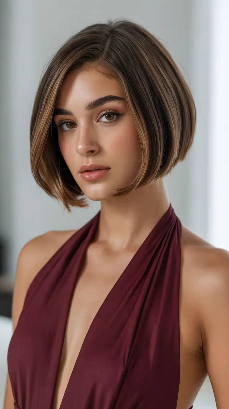 bob hairstyles 2026 Soft Lifted Bob With Warm Underlights