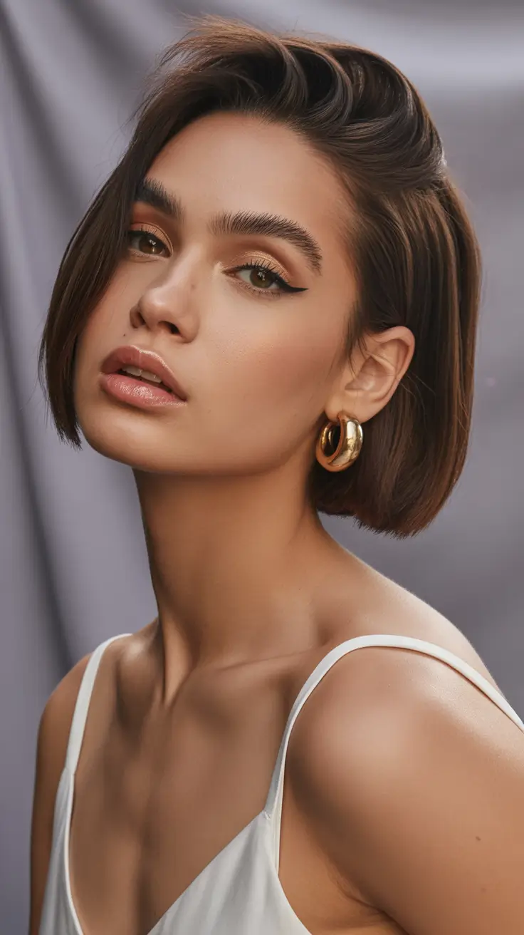 bob hairstyles 2026 Polished Side-Lifted Medium Bob With Quiet Glow