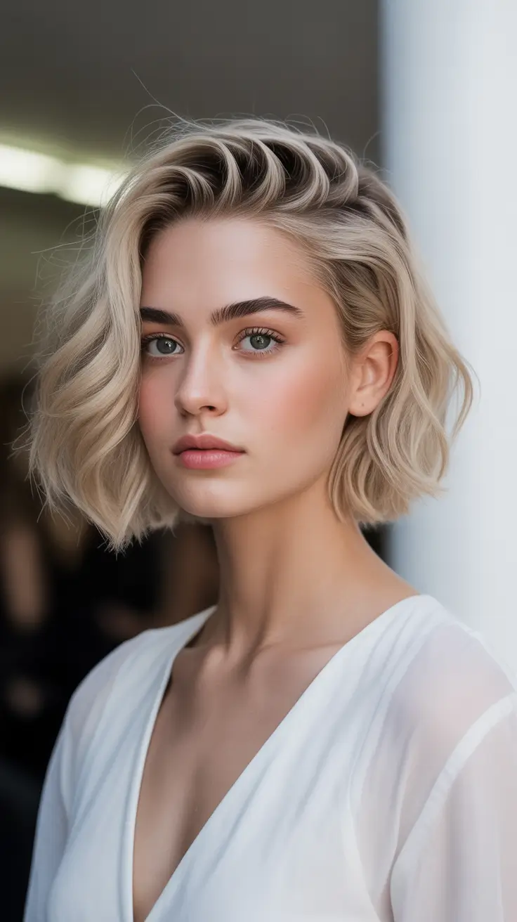 bob hairstyles 2026 Soft Blonde Waves With Modern Lift