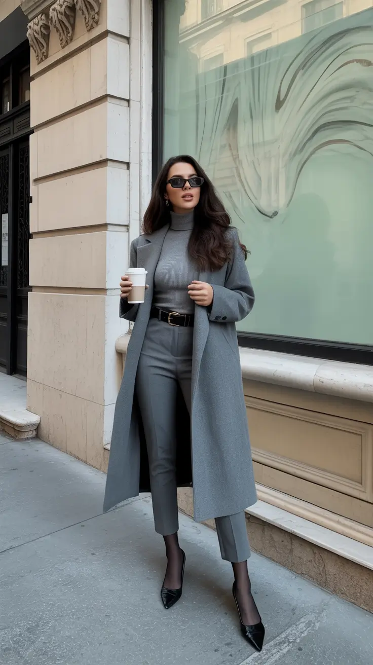 Capsule Wardrobe Outfits Inspiration 2026 Grey Elegance on the Go