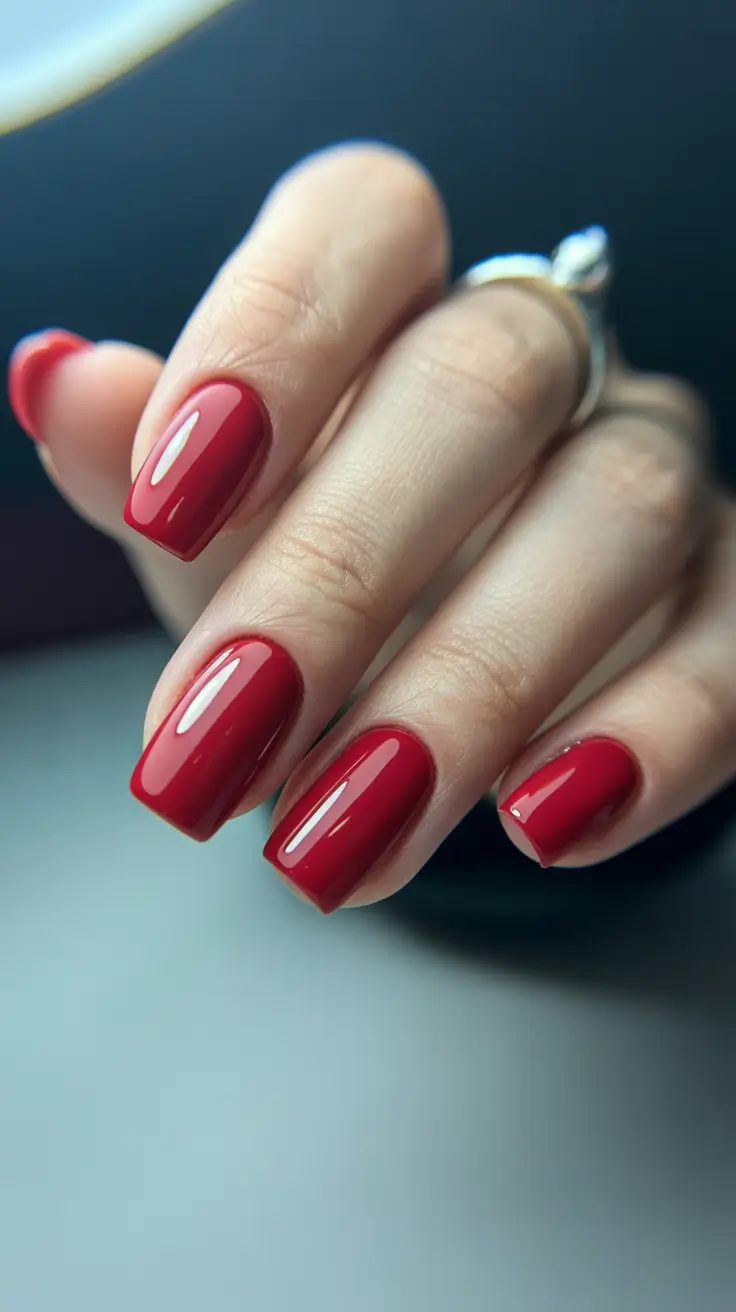 classy nail designs 2026 Bright Modern Classic Red