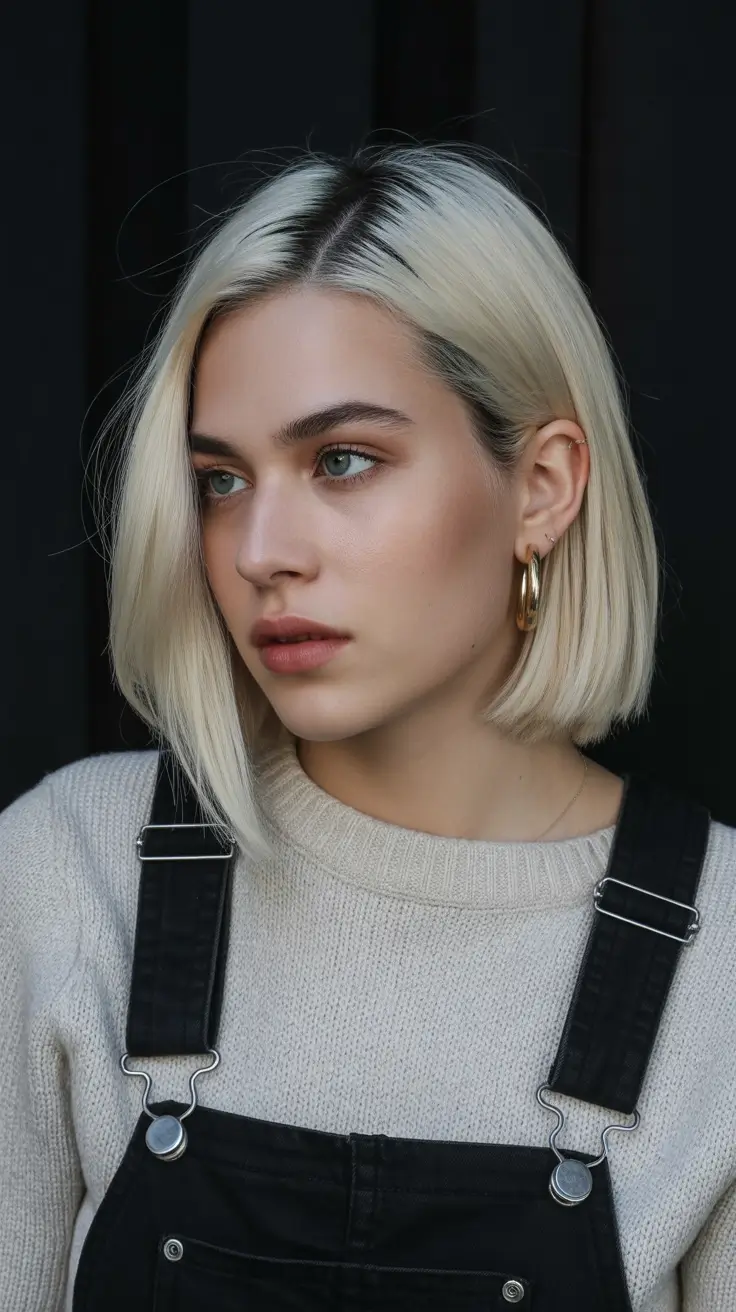 bob haircuts Cool Blonde Minimal Bob