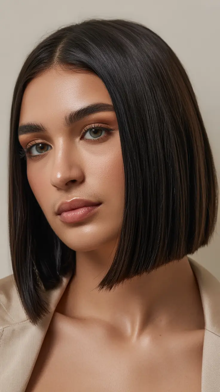 bob haircuts Espresso Sleek Contour Bob