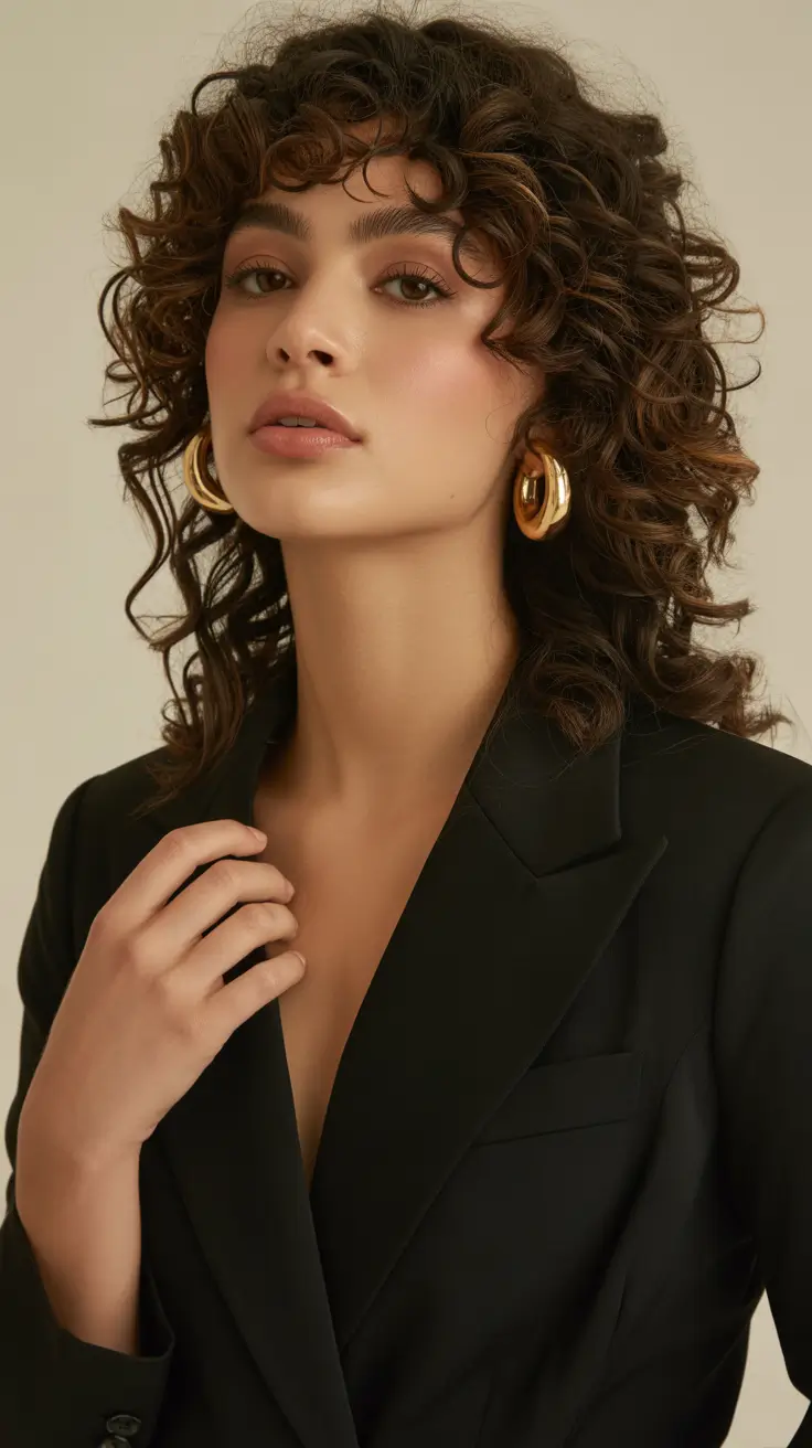 Cute curly hairstyles for women 2026 Messy Curly Layers With Modern Elegance