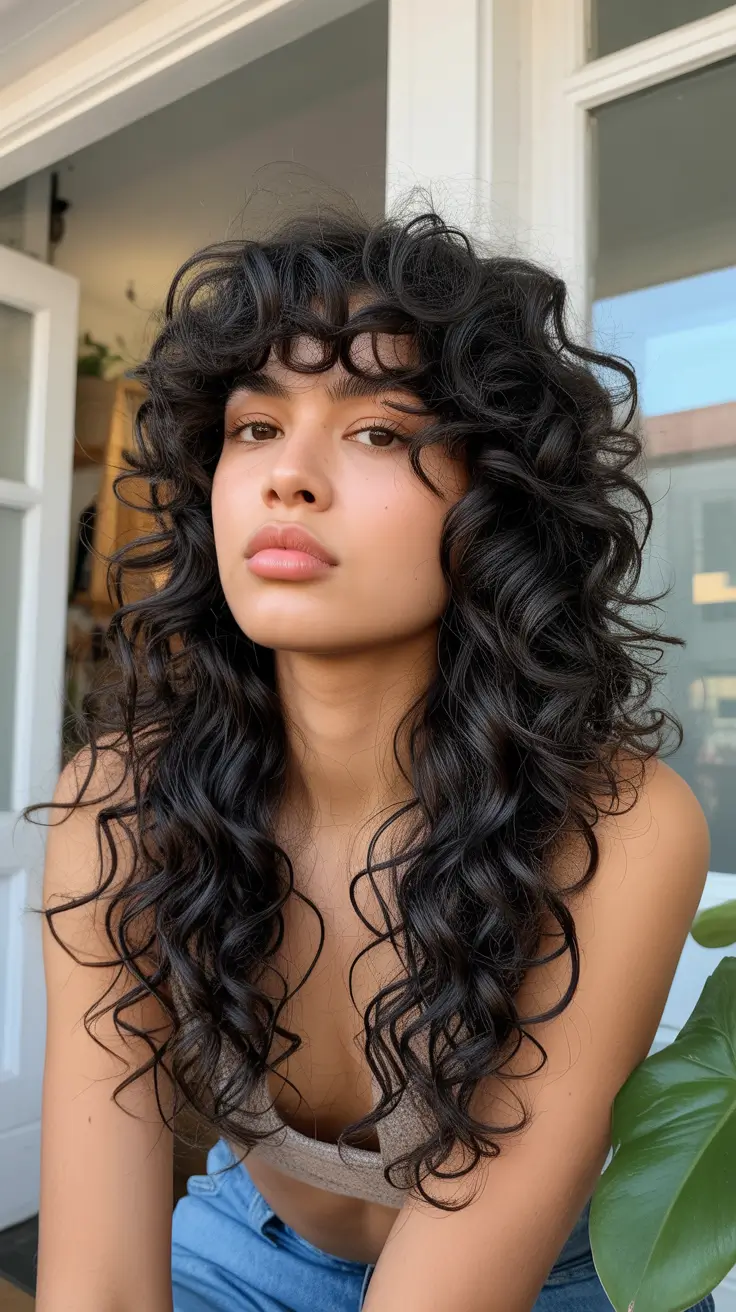 Cute curly hairstyles for women 2026 Classic Long Dark Curls With Modern Shape