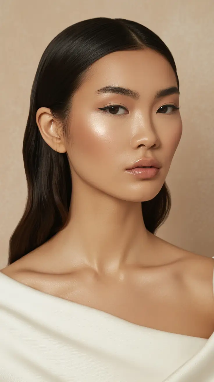 cute hairstyle ideas Sleek Natural Length with Minimal Styling