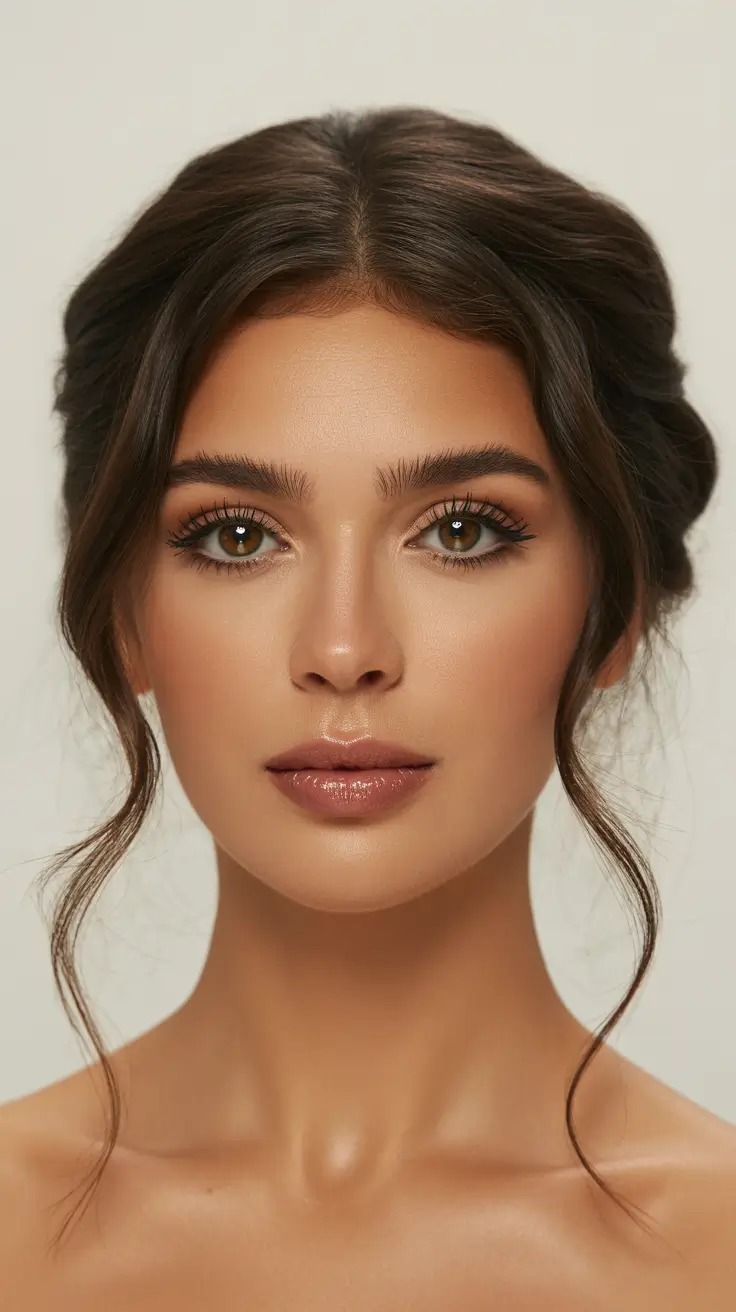 cute hairstyle ideas Soft Romantic Updo with Face-Framing Strands