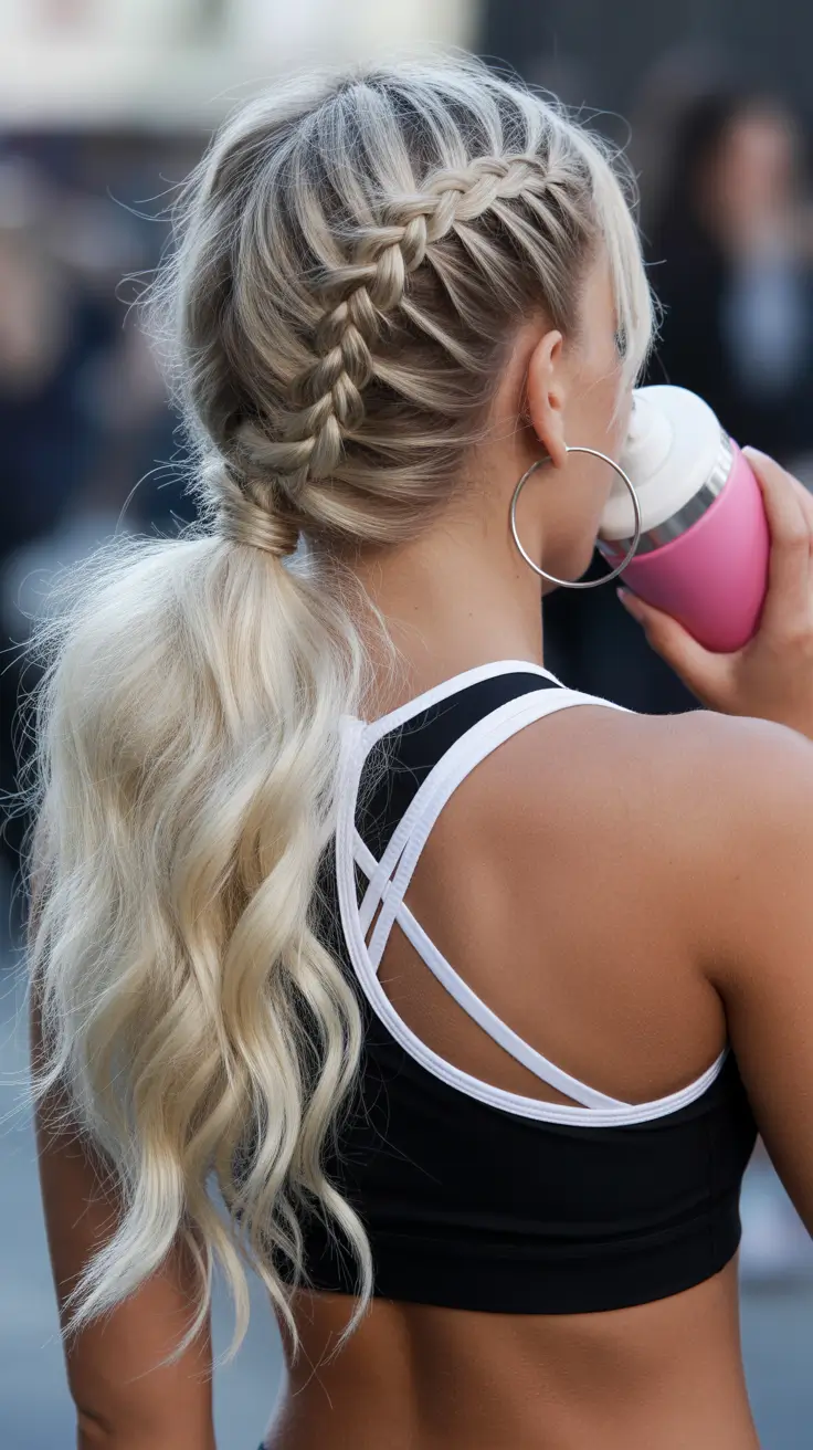 Easy braided hairstyles 2026 Loose Dutch Braid Into a Soft Ponytail