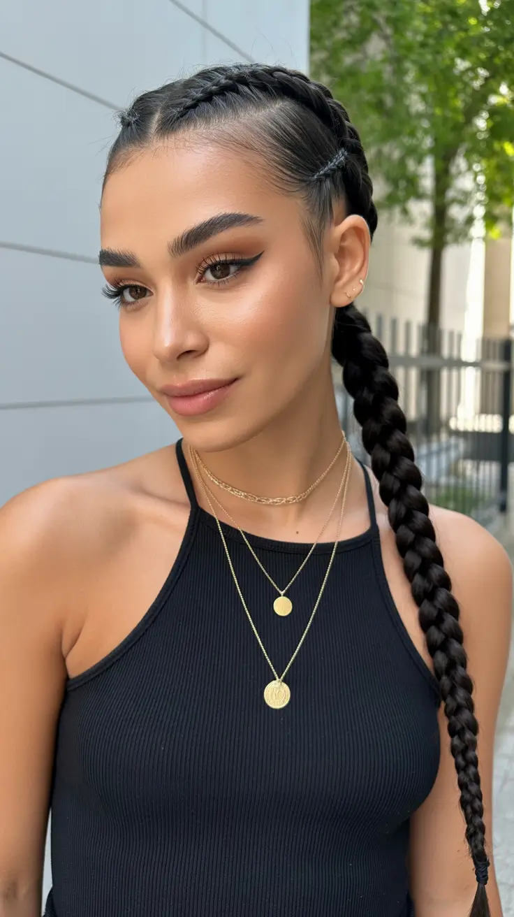 Easy braided hairstyles 2026 Sleek Side Braid With Minimalist Chic