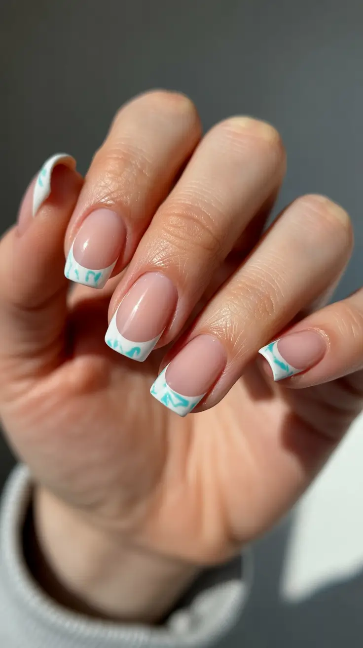 French-nail-designs-2026-Turquoise-Art
