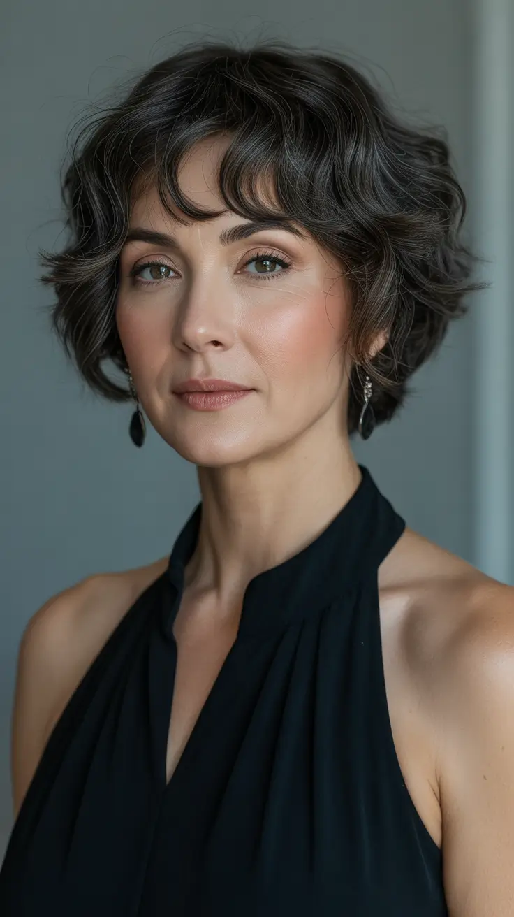 haircuts for women over 50 short hair Soft Wavy Pixie with Feminine Edge