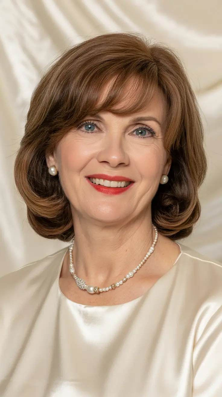 haircut ideas for women over 60 2026 Classic Voluminous Medium Bob